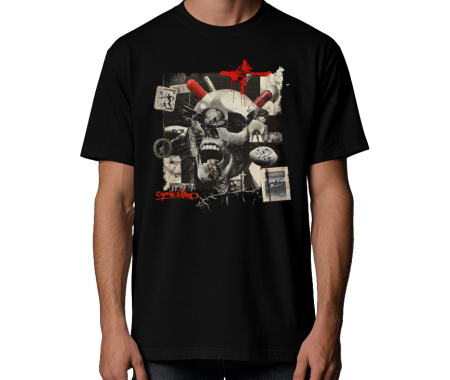 Koszulka Dada Krzyk collage ,100% bawełna luźna koszulka, t-shirt